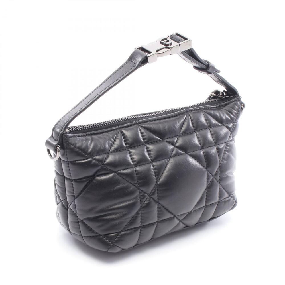 Dior DIORTRAVEL Nomad Pouch Cannage Leather Handbag Black - Picture 2 of 5